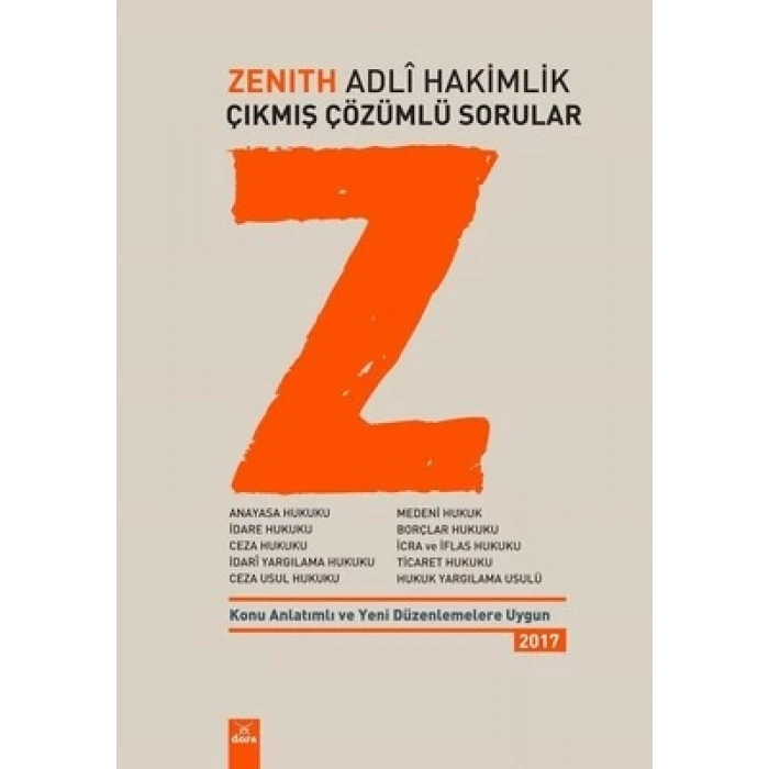 Zenith Adli Hakimlik Çıkmış Sorular