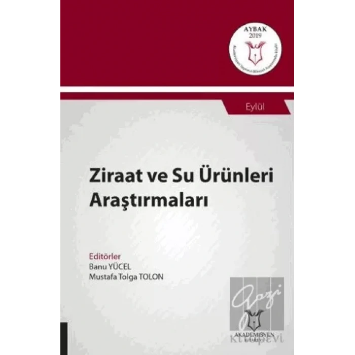 Ziraat ve Su Ürünleri Araştırmaları (AYBAK 2019 Eylül)