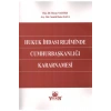 Hukuk Ihdası Rejiminde Cumhurbaşkanlığı Kararnamesi-recep Narter,