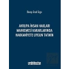 Avrupa İnsan Hakları Mahkemesi Kararlarında Hakkaniyete Uygun Tatmin