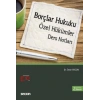 Borçlar Hukuku (Özel Hükümler) Ders Notları