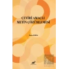 Çeviri Amaçlı Metin Çözümlemesi