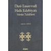 Dini-Tasavvufi Halk Edebiyatı Metin Tahlilleri