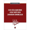Eser Sözleşmesinde Ayıbı Takip Eden Zarardan Sorumluluk - Elif Ayan Durhan
