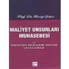 Maliyet Unsurları Muhasebesi ve Tekdüzen Muhasebe Sistemi Uygulaması - Prof. Dr. Recep Şener