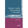 Medeniyet Analizi Metametodoloji ve Metodoloji