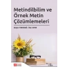 Metindilbilim ve Örnek Metin Çözümlemeleri