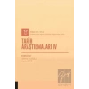 Tarih Araştırmaları IV (AYBAK 2021 Eylül)