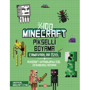 %100 Minecraft Pikselli Boyama Canavarlar Özel