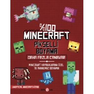 %100 Minecraft Pikselli Boyama Daha Fazla Canavar