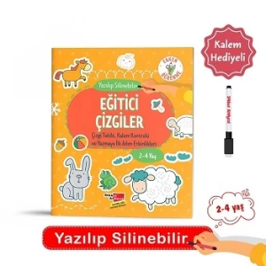 2-4 Yaş Eğitici Çizgiler (Yaz-Sil)