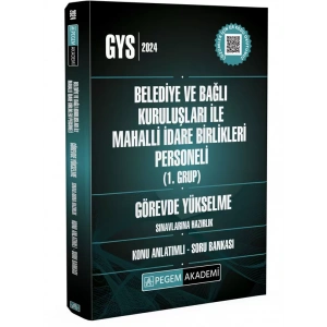2024 Belediye ve Bağlı Kuruluşları ile Mahalli İdare Birlikleri Personeli GYS Konu Anlatımlı Soru Ba
