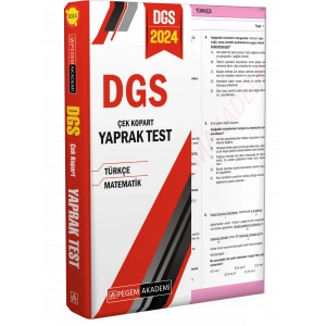 2024 Dgs Çek Kopart Yaprak Test