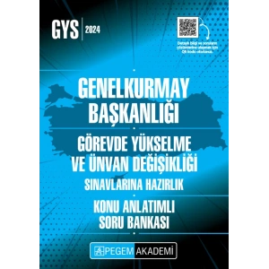 2024 Genelkurmay Başkanlığı Görevde Yükselme ve Unvan Değişikliği Sınavlarına Hazırlık Konu Anlatımlı Soru Bankası