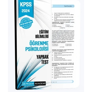 2024 KPSS Eğitim Bilimleri Öğrenme Psikolojisi Yaprak Test