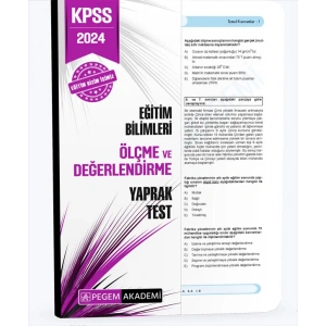 2024 KPSS Eğitim Bilimleri Ölçme ve Değerlendirme Yaprak Test