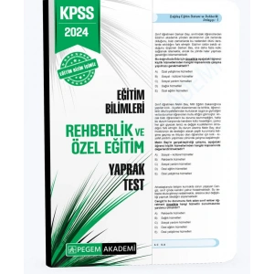 2024 KPSS Eğitim Bilimleri Rehberlik ve Özel Eğitim Yaprak Test