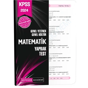 2024 KPSS Genel Yetenek Genel Kültür Matematik Yaprak Test