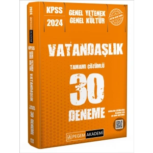 2024 KPSS Genel Yetenek Genel Kültür Vatandaşlık 30 Deneme