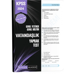 2024 KPSS Genel Yetenek Genel Kültür Vatandaşlık Yaprak Test