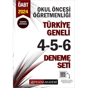 2024 KPSS ÖABT Okul Öncesi Öğretmenliği Tamamı Çözümlü Türkiye Geneli 4-5-6 (3lü Deneme Seti)