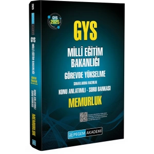 2025 GYS MEB Görevde Yükselme Sınavlarına Hazırlık Konu Anlatımlı Soru Bankası MEMURLUK