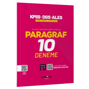 2025 KPSS-DGS-ALES Paragraf Yeni Nesil 10 Deneme