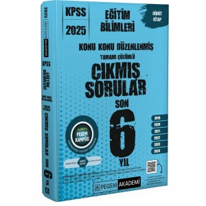 2025 KPSS Eğitim Bilimleri Konu Konu Düzenlenmiş Tamamı Çözümlü Çıkmış Sorular Son 6 Yıl