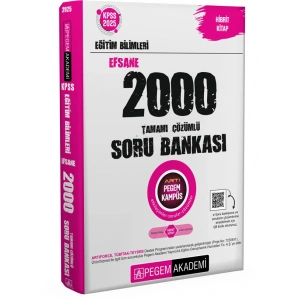 2025 KPSS Eğitim Bilimleri Tamamı Çözümlü Efsane 2000 Soru Bankası