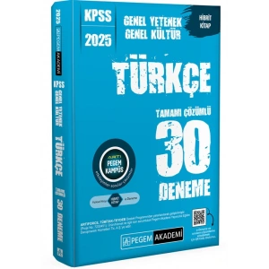 2025 KPSS Genel Yetenek Genel Kültür Türkçe Tamamı Çözümlü 30 Deneme