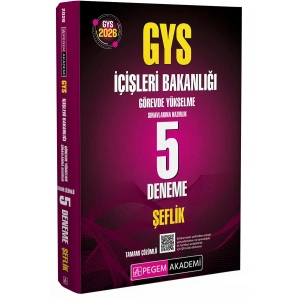 2026 GYS İçişleri Bakanlığı Görevde Yükselme Sınavlarına Hazırlık 5 Deneme ŞEFLİK
