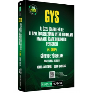 2026 GYS İl Özel İdareleri ile İl Özel İdarelerinin Üyesi Oldukları Mahalli İdare Birlikleri Personeli (4.Grup) Görevde Yükselme Sınavlarına Hazırlık Konu Anlatımlı Soru Bankası