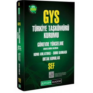 2026 GYS Türkiye Taşkömürü Kurumu Görevde Yükselme Sınavlarına Hazırlık Konu Anlatımlı Soru Bankası Ortak Konular ŞEF