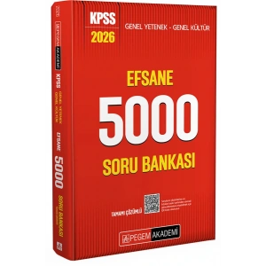 2026 KPSS Genel Yetenek Genel Kültür Efsane 5000 Tamamı Çözümlü Soru Bankası