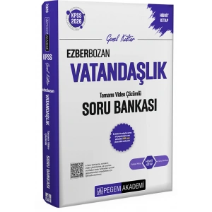 2026 KPSS Genel Yetenek Genel Kültür Ezberbozan Vatandaşlık Tamamı Video Çözümlü Soru Bankası