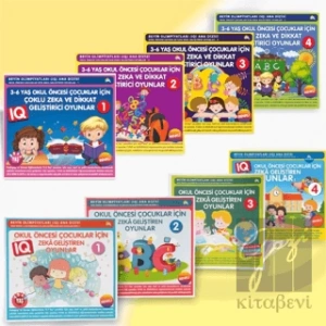 4-7 Yaş Okul Öncesi Çocuklar İçin Zeka Geliştiren Oyunlar (8 Kitap Takım)