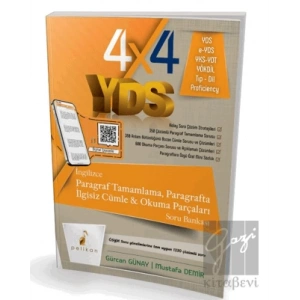 4x4 YDS Seti 2. Kitap Paragraf Tamamlama, Paragrafta İlgisiz Cümle ve Okuma Parçaları