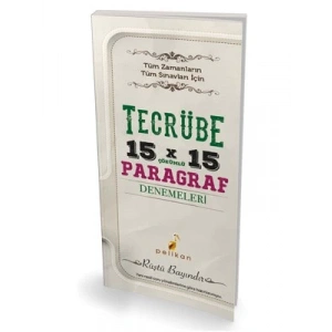 Tecrübe 15X15 Paragraf Deneme Sınavı Pelikan Yayınları
