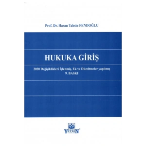 Hukuka Giriş-hasan Tahsin Fendoğlu