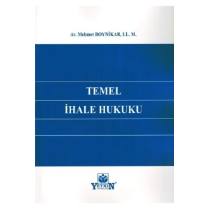 Temel Ihale Hukuku-mehmet Boynikar