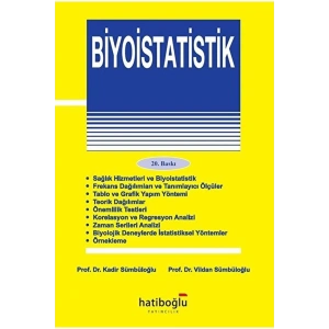 Biyoistatistik / Kadir Sümbüloğlu / / 9789757527121