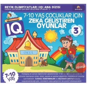 7-10 Yaş Çocuklar İçin IQ Zeka Geliştiren Oyunlar 3 ( Renkli Baskı )