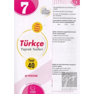 7. Sınıf Türkçe Yaprak Testleri