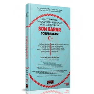 Adalet Bakanlığı GYS Son Karar Soru Bankası Savaş Yayınları 2020