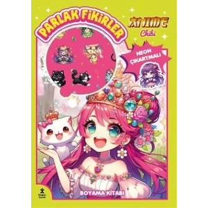 Anime Chibi - Parlak Fikirler Neon Çıkartmalı Boyama Kitabı