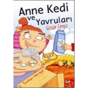 Anne Kedi ve Yavruları  (Renkli Resimli Büyük Boy)