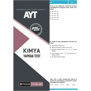 AYT KİMYA YAPRAK TEST