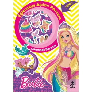 Barbie Eğlenceye Açılan Pencere Çıkartmalı Boyama Kitabı