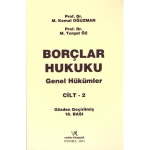BORÇLAR HUKUKU GENEL CİLT 2 OĞUZMAN 18.B 2023