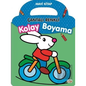 Çantalı Renkli Kolay Boyama- Mavi Kitap